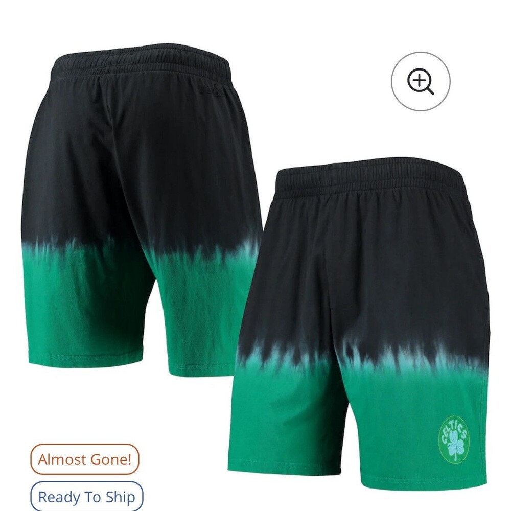 NEW Mitchell & Ness Boston Celtics Shorts Mens L, Dip Dye